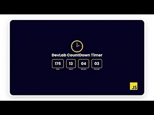 Build a Countdown Timer with just HTML CSS and JavaScript