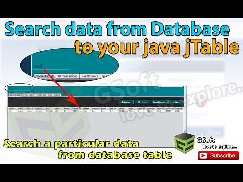 how to search a particular data from table in java | Netbeans java tutorial #25
