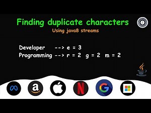 🚀 Finding Duplicate Characters Using Java 8 Streams! | #programmingkt #java #java8 #javaprogramming