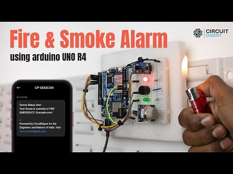 How to build a Fire & Smoke Alarm System using Arduino with SMS notifications