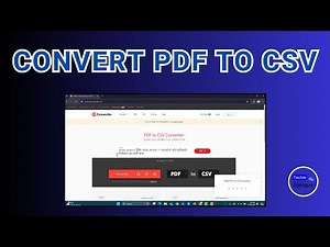 How to Convert PDF to CSV