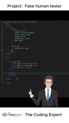 Fake Human Tester 🤖 | I'm Not a Robot Project 😂 | HTML CSS JavaScript Mini Project - #jsproject