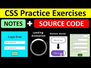 CSS Practice Exercises for Beginners | CSS Course by Programming For Beginners