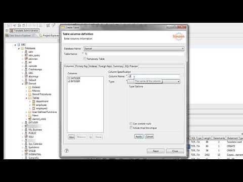 Using Teradata Studio: Create Table