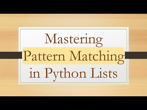 Mastering Pattern Matching in Python Lists
