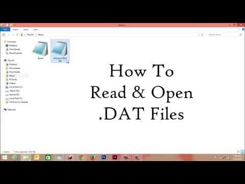 How To Open .DAT File In Windows