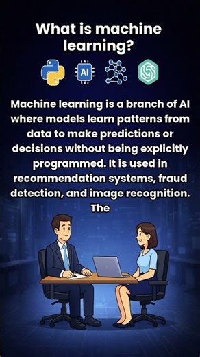 What is machine learning? | Python Interview Question #shorts