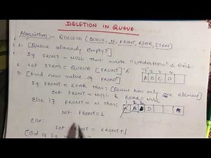 Insertion and Deletion in Queue