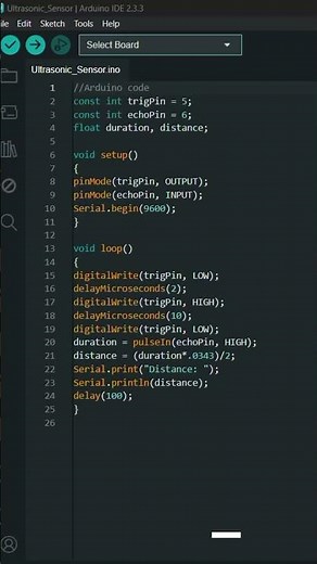How to code a Ultrasonic Sensor in Arduino #coding #arduinocode #arduino #ultrasonicsensor #code
