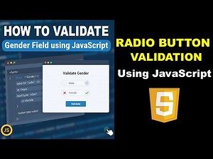 Form validation radio button in JavaScript, Gender validation using JavaScript, Cyber Warriors