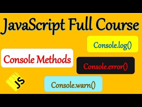 Console Methods In Javascript | console.log, console.error, console.warn.
