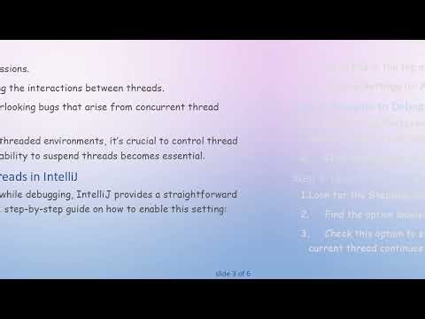 Mastering Thread Suspension: How to Control Threads While Debugging a Java Application in IntelliJ