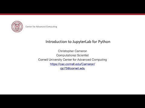Introduction to Jupyter Lab for Python