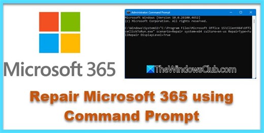 How to repair Microsoft 365 using Command Prompt in Windows 11