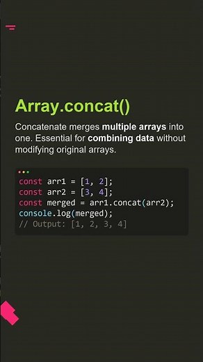 💡 Array.concat() | JS Tips Every Developer Should Know #shorts #javascript