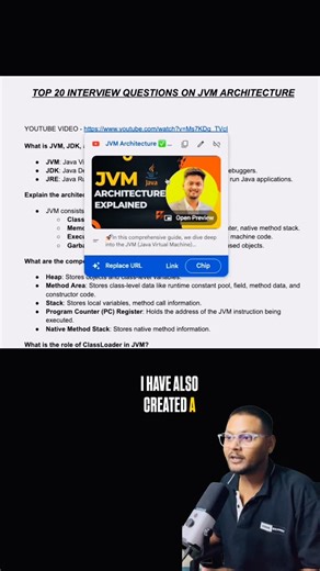 Chetan Ghate on Instagram: "JVM Architecture Interview Questions ✅ . Follow @codesnippet.java ✅ . #java #programming #programmer #code #coding #coder #coders"