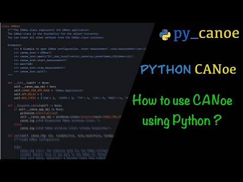 How to use CANoe with python