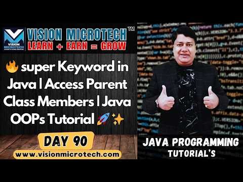 🔥 super Keyword in Java | Access Parent Class Members | Java OOPs Tutorial 🚀 ✨