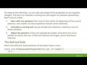 Efficiently Finding a Subarray with a Given Sum in Java O(n) Solution