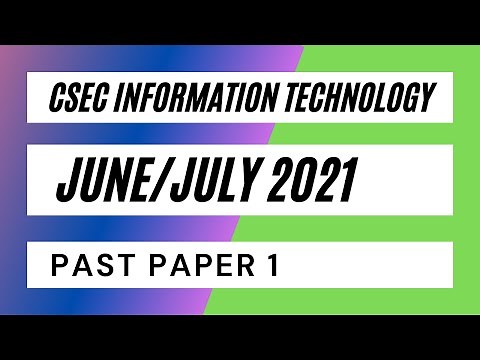 CSEC Information Technology July 2021