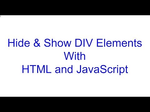 Show and Hide HTML DIV Elements with JavaScript | JavaScript Bits | Kovolff