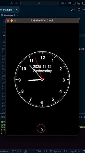 Python Beginners - Make a Clock #short #coding #programming #pythonprogramming