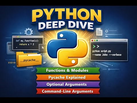 Python Deep Dive: Functions, Modules, pycache, Optional Arguments, and Command-Line Arguments