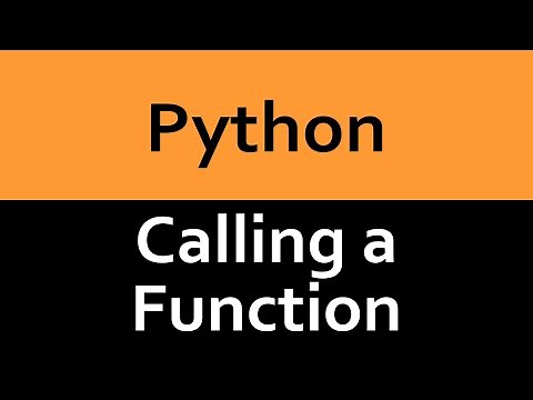 Calling a Function in Python