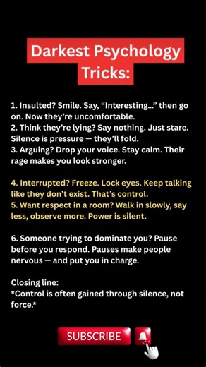 Darkest Psychology Tricks | Silent Power & Mental Control