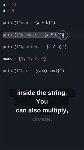Do Calculations Directly Inside Print with Python f Strings