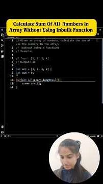 Sum of All Numbers in an Array | JavaScript Problem Solved (With and Without Function)