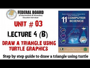 Lecture 4(B): How to draw a triangle using turtle graphics | Turtle graphics using python IDLE shell