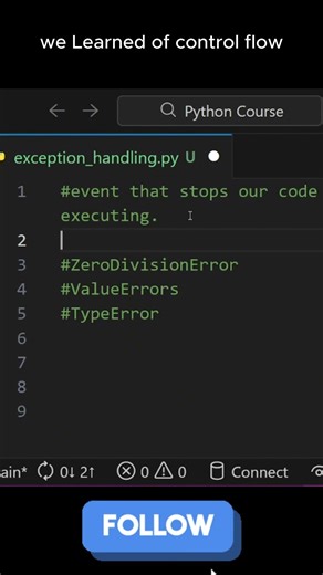 Error handling in python #pythonforbeginners #coding