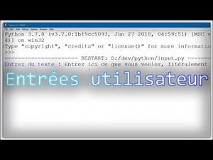 [Apprendre à programmer avec Python] Gérer les entrées utilisateur