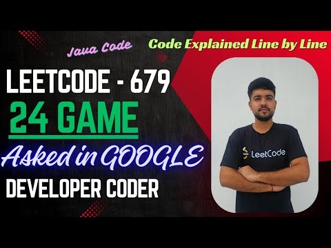 24 Game | LeetCode 679 | Google | Backtracking | Java Code | Developer Code