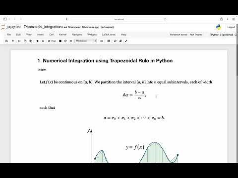 Integration using trapezoidal rule in Python