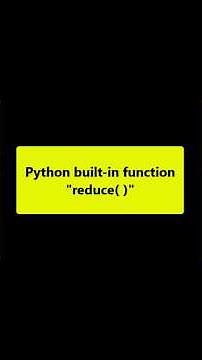 reduce( ) function in Python 😇 😎