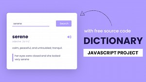 Dictionary App | HTML, CSS And Javascript | Coding Artist