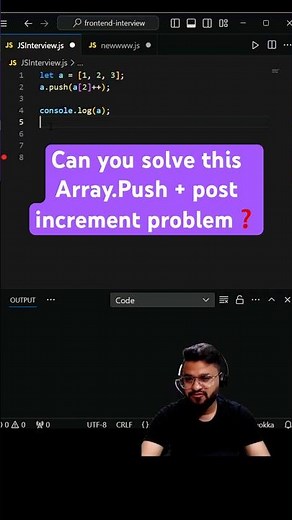 #day68 - This Array push and post increment #javascript problem will confuse you #frontend #coding