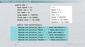 Java Absolute Value: Method & Examples