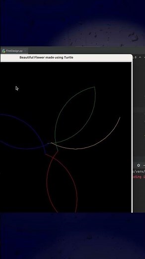 How to draw beautiful flower using Python Turtle #python #turtle #viralshorts