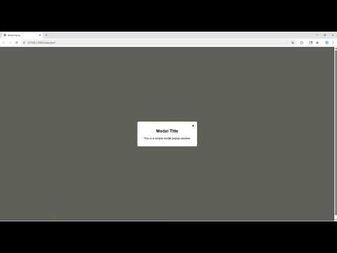 HTML, CSS, Javascript Modal Popup Window Tutorial 2026