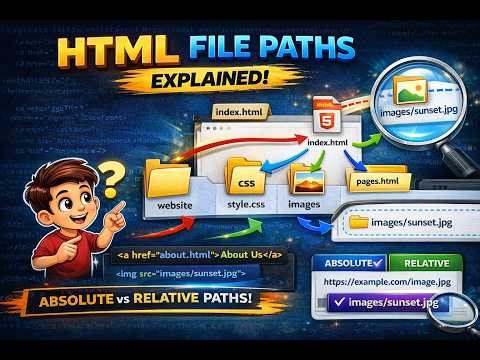 HTML File Paths Explained (Full Guide) | Absolute vs Relative Paths Made Easy 🚀 | Locate Files
