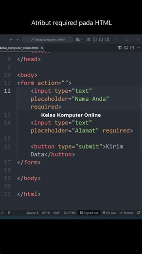 Understanding the required attribute in HTML and its function #coding
