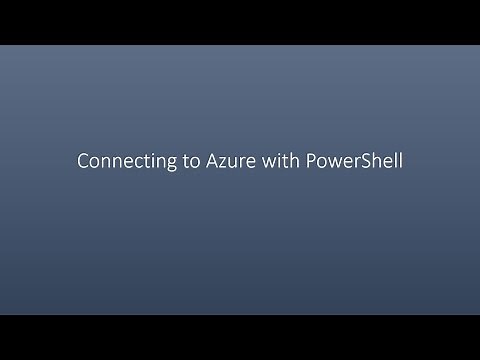 Connecting to Azure with PowerShell