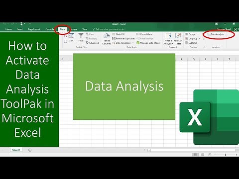 How to Activate Analysis ToolPak in Microsoft Excel