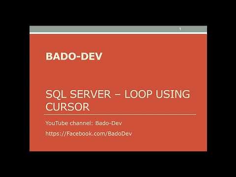 Sql Server - Loop data using Cursor - A complete example