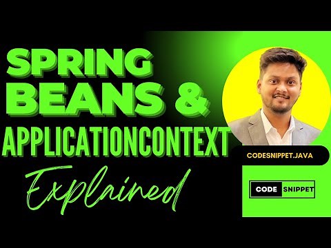Understanding Beans and ApplicationContext in Spring Framework
