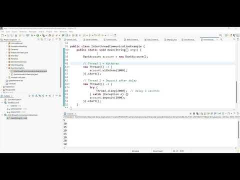 Episode 35 Synchronization, Inter thread communication