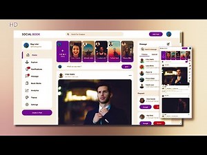Create social media websites like Facebook/Instagram/Twitter with multiple themes in HTML CSS & JS